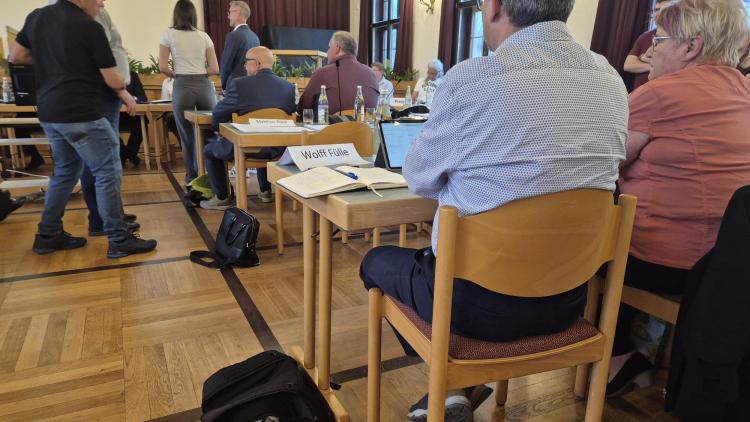 Wolff Fülle bei der konstituierenden Stadtratsitzung